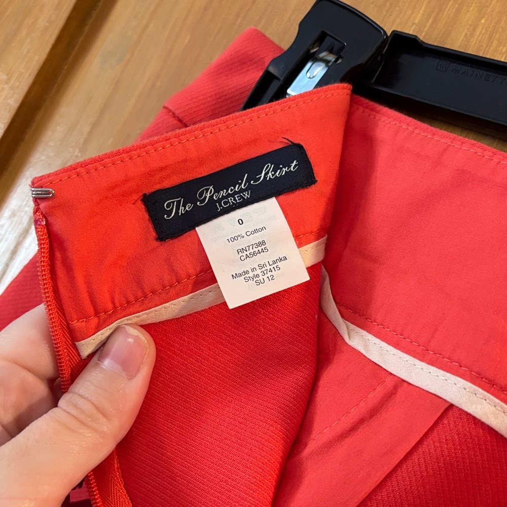 J. Crew Vibrant Red Pencil Skirt - Picture 3 of 3